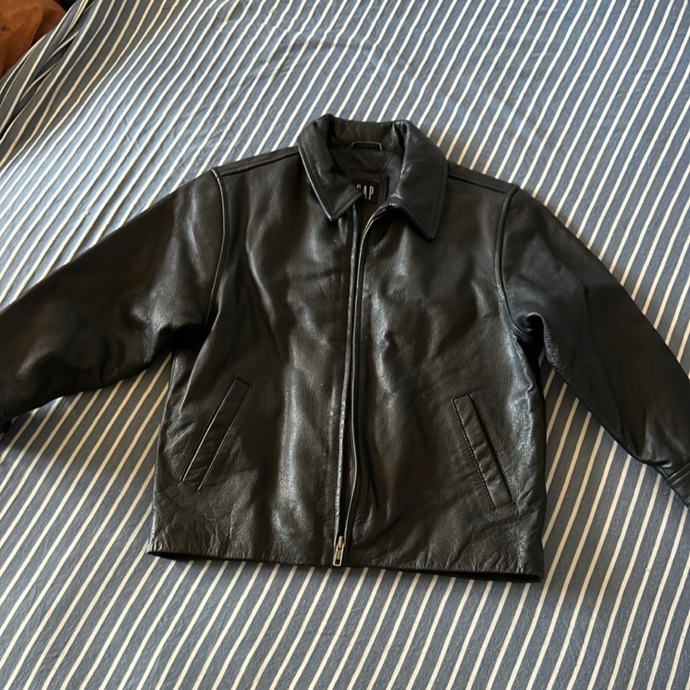 Vintage gap kids leather jacket